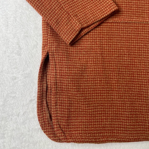 Vintage Coldwater Creek sz L Red Tan Houndstooth Made in USA Wool Blend Blazer - Picture 5 of 9